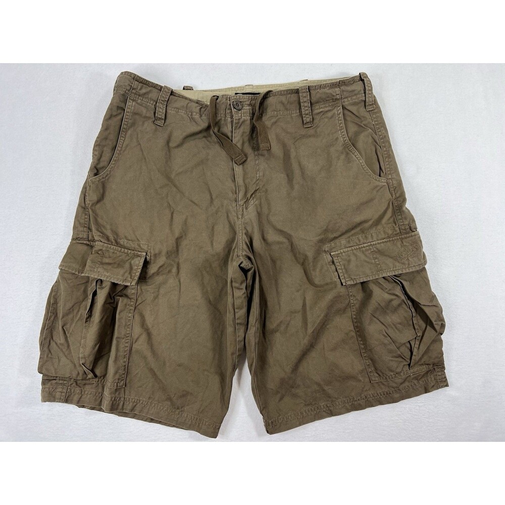 Kirra Legendary Pointbreak Cargo Shorts 12” Men's 38 Brown Military Drawstring